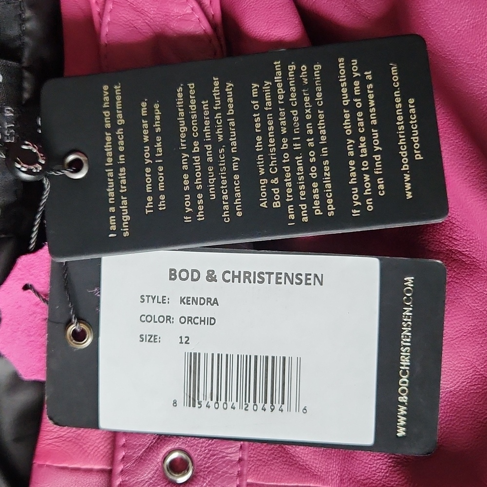 Bod & Christensen Orchid Genuine Leather Kendra Skirt Size 12 - Picture 6 of 6